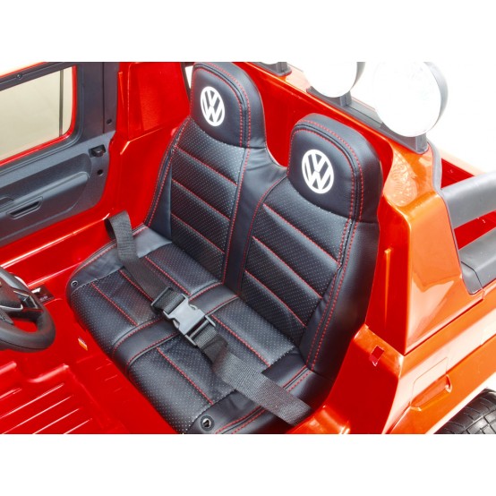 Dvoumístný Volkswagen Amarok 4x4 s 2.4G dálkovým ovládáním a náhonem všech čtyř kol,ČERVENÝ LAKOVANÝ